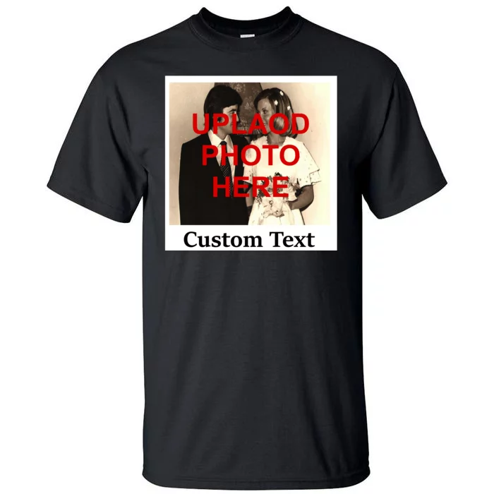 Vintage Polaroid Custom Photo Personalize Text Tall T-Shirt