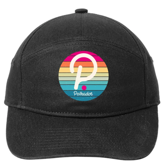 Vintage Polkadot Crypto Currency Logo 7-Panel Snapback Hat