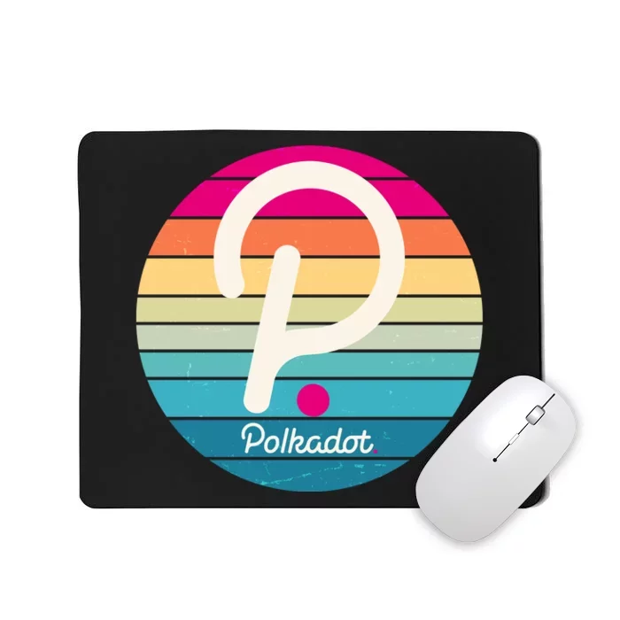 Vintage Polkadot Crypto Currency Logo Mousepad