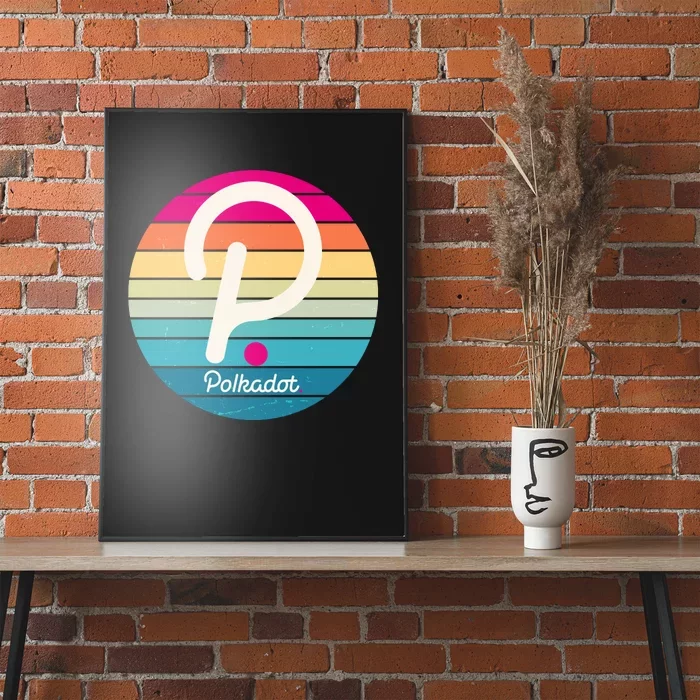 Vintage Polkadot Crypto Currency Logo Poster