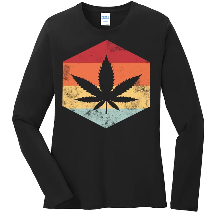 Vintage Pot head Ladies Long Sleeve Shirt