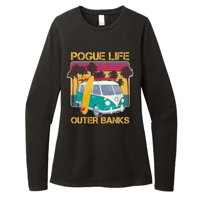 Vintage Pouge Life Outer Bank Beach Womens CVC Long Sleeve Shirt