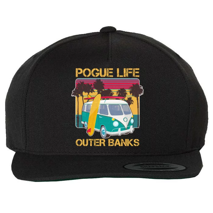 Vintage Pouge Life Outer Bank Beach Wool Snapback Cap