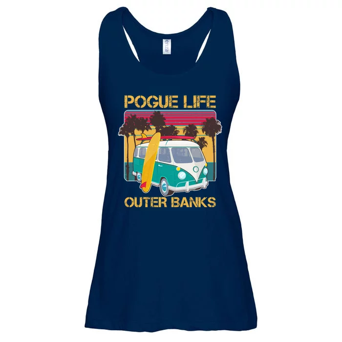 Vintage Pouge Life Outer Bank Beach Ladies Essential Flowy Tank