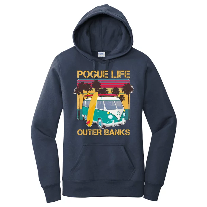 Vintage Pouge Life Outer Bank Beach Women's Pullover Hoodie