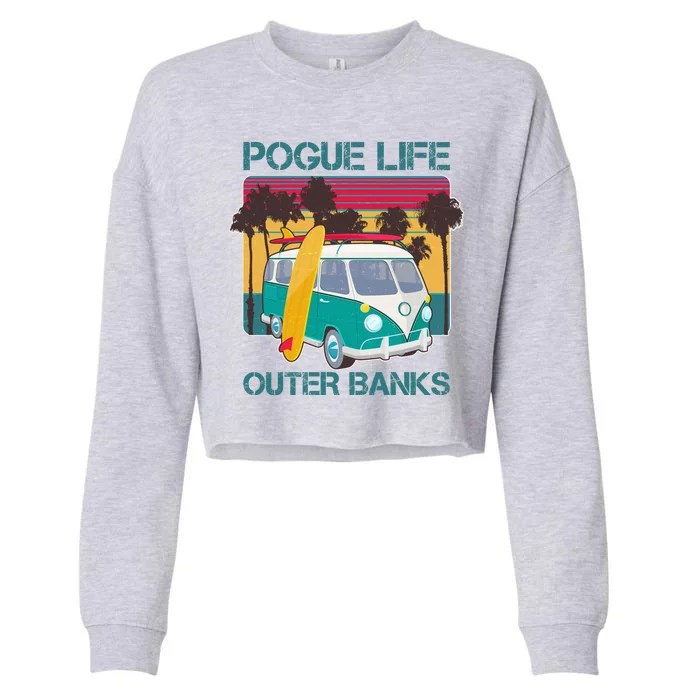 Vintage Pouge Life Outer Bank Beach Cropped Pullover Crew