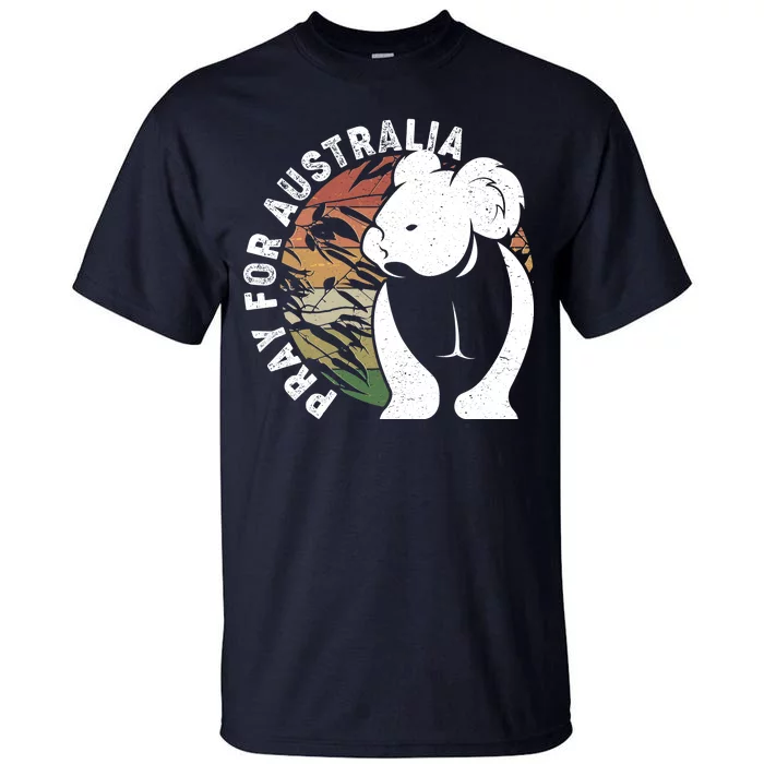 Vintage Pray For Australia Koala Tall T-Shirt