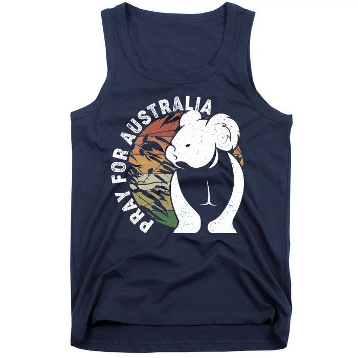 Vintage Pray For Australia Koala Tank Top