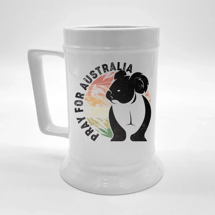 Vintage Pray For Australia Koala Front & Back Beer Stein