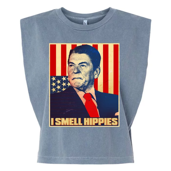 Vintage President Reagan I Smell Hippies Garment-Dyed Women's Muscle Tee