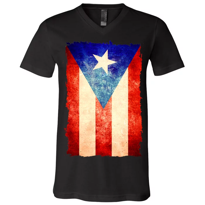 Vintage Puerto Rico Flag V-Neck T-Shirt