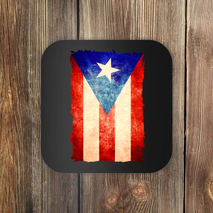 Vintage Puerto Rico Flag Coaster