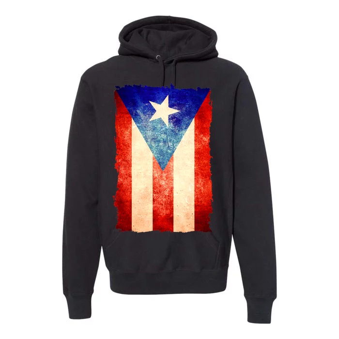 Vintage Puerto Rico Flag Premium Hoodie