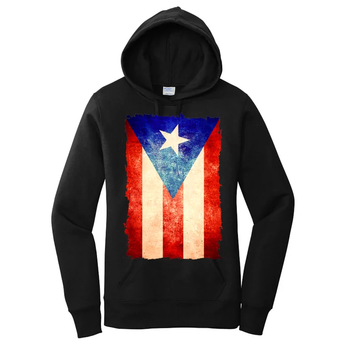 Vintage Puerto Rico Flag Women's Pullover Hoodie