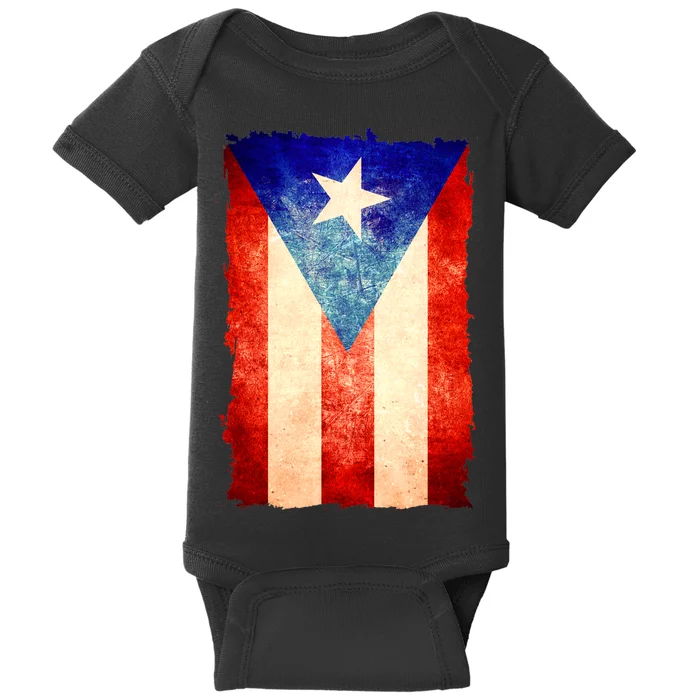 Vintage Puerto Rico Flag Baby Bodysuit