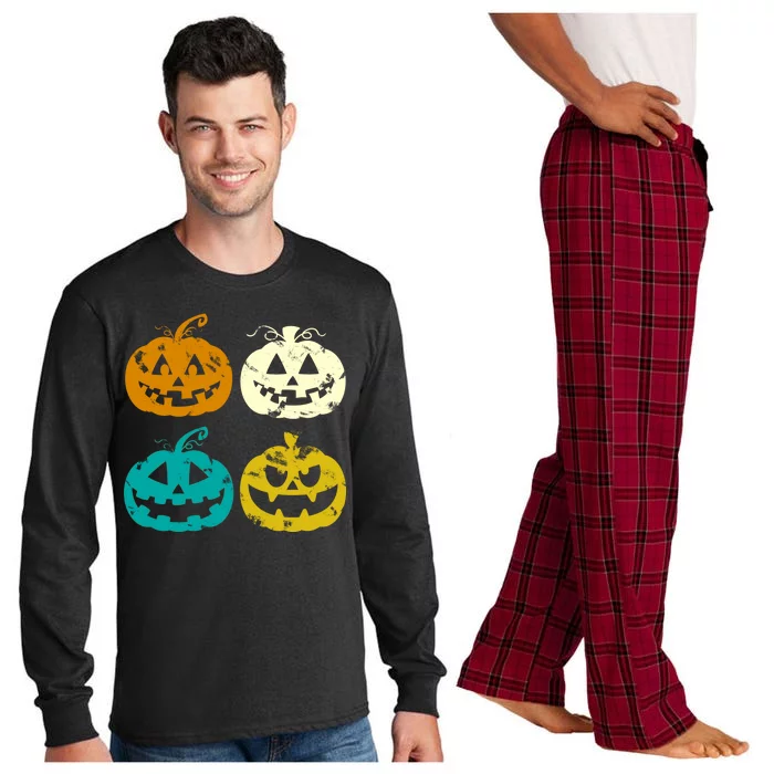 Vintage Pumpkin Halloween Long Sleeve Pajama Set