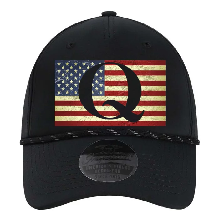 Vintage Q-Anon USA Flag Performance The Dyno Cap