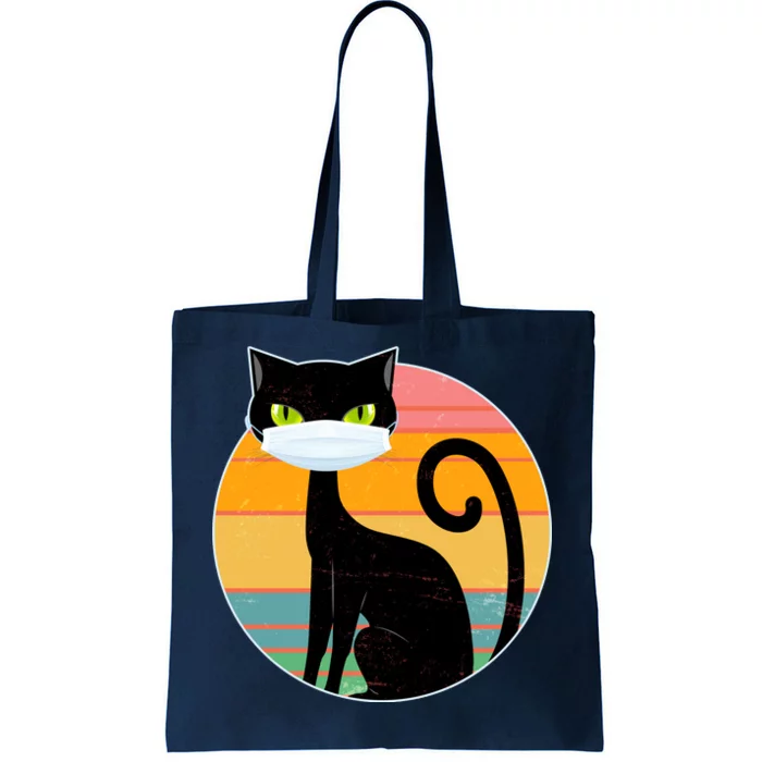 Vintage Quarantine Kitty Mask Tote Bag