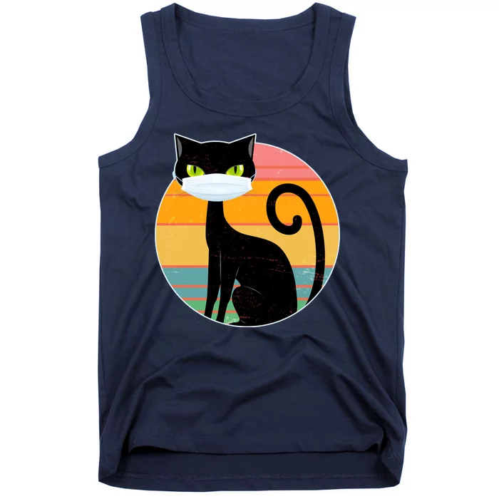 Vintage Quarantine Kitty Mask Tank Top