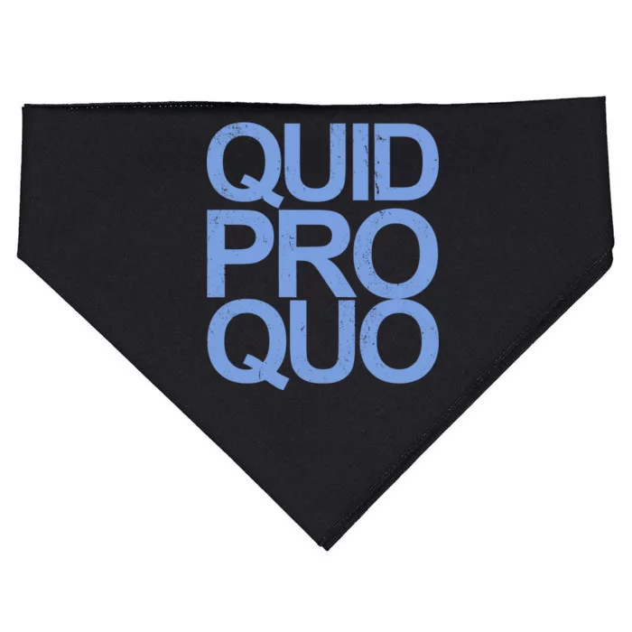 Vintage Quid Pro Quo Funny USA-Made Doggie Bandana