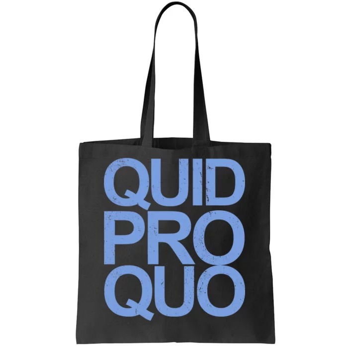 Vintage Quid Pro Quo Funny Tote Bag