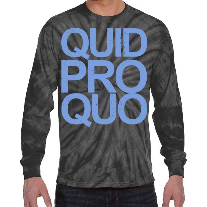 Vintage Quid Pro Quo Funny Tie-Dye Long Sleeve Shirt