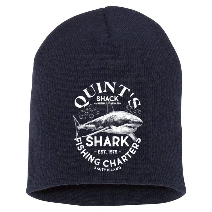 Vintage Quint's Shack Shark Fishing Charters Est 1975 Short Acrylic Beanie