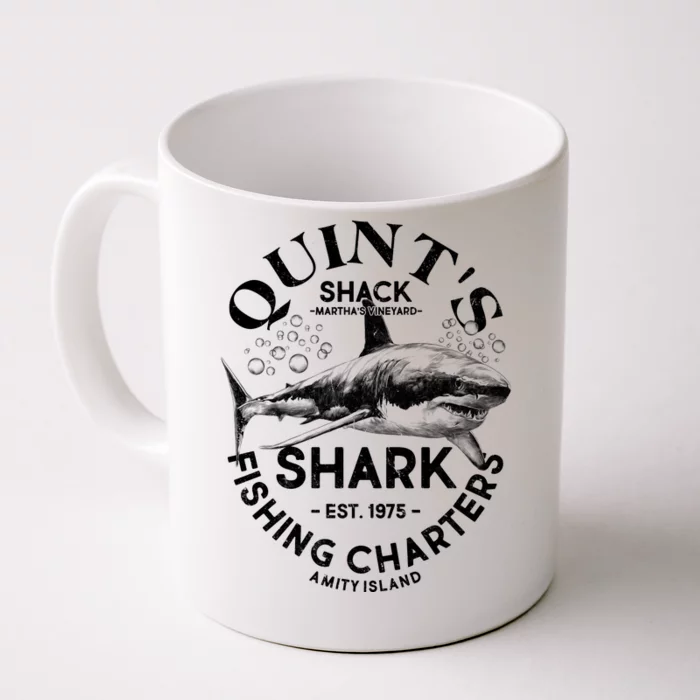 Vintage Quint's Shack Shark Fishing Charters Est 1975 Front & Back Coffee Mug