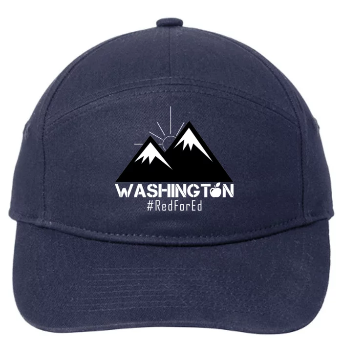 Vintage Red for Ed Washington State Mountains 7-Panel Snapback Hat