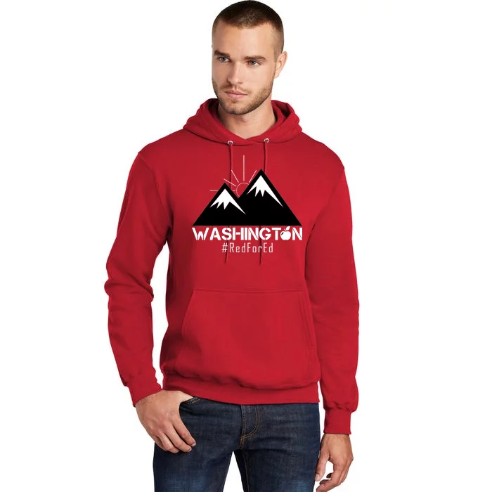 Vintage Red for Ed Washington State Mountains Tall Hoodie