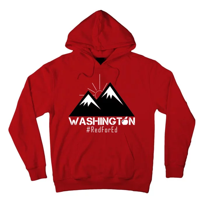 Vintage Red for Ed Washington State Mountains Tall Hoodie