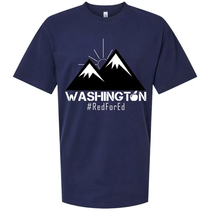 Vintage Red for Ed Washington State Mountains Sueded Cloud Jersey T-Shirt