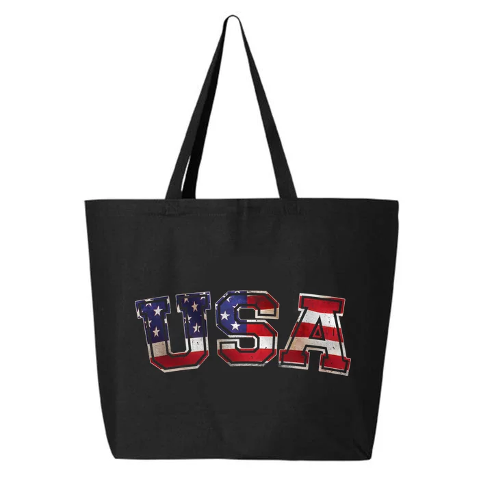 Vintage Red White And Blue USA Logo 25L Jumbo Tote