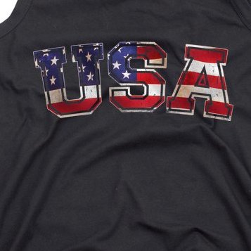 Vintage Red White And Blue USA Logo Tank Top
