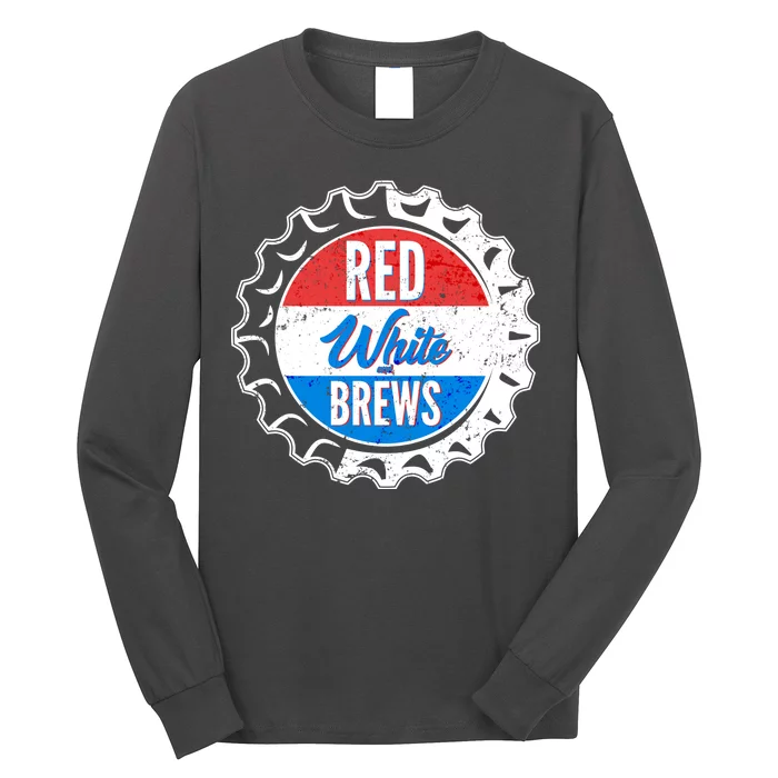 Vintage Red White and Brews Long Sleeve Shirt