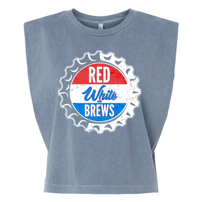 Vintage Red White and Brews Garment-Dyed Women's Muscle Tee