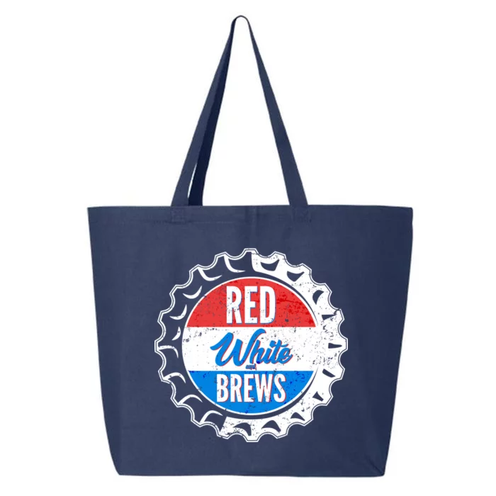 Vintage Red White and Brews 25L Jumbo Tote