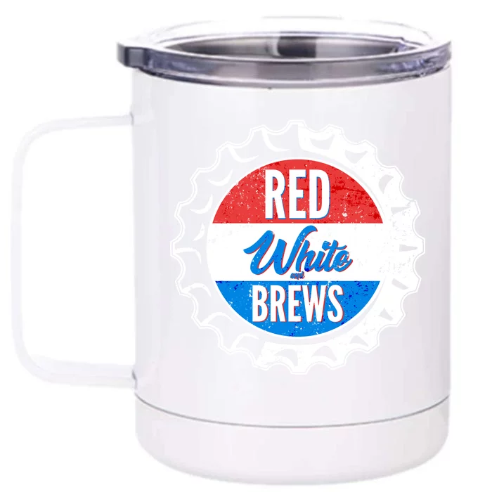 Vintage Red White and Brews Front & Back 12oz Stainless Steel Tumbler Cup