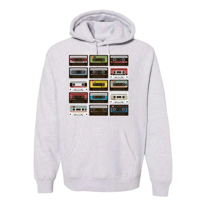 Vintage Retro 80's Cassette Tapes Premium Hoodie