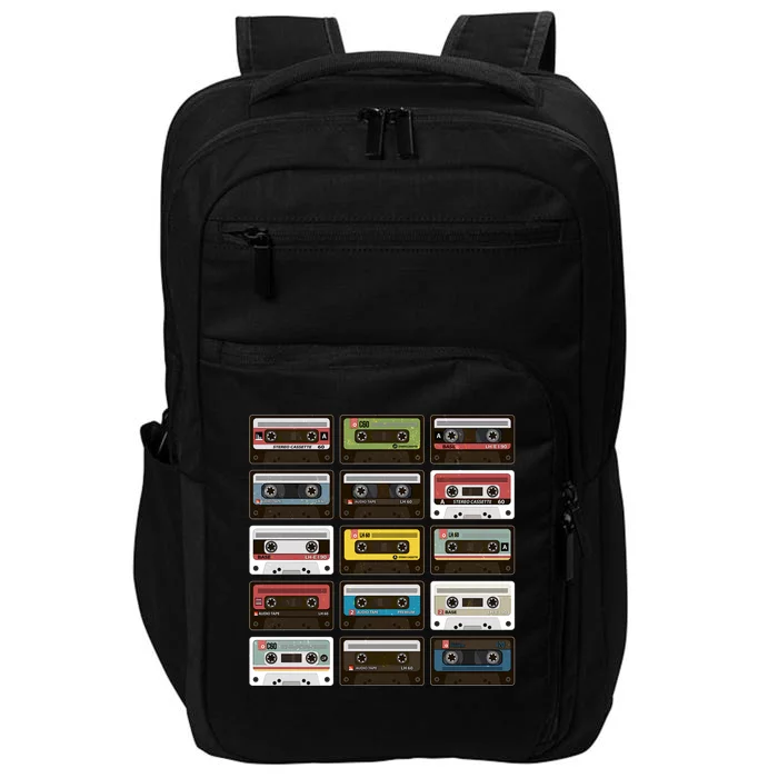 Vintage Retro 80's Cassette Tapes Impact Tech Backpack