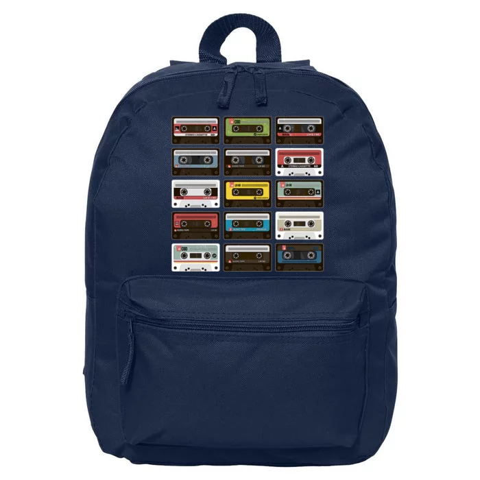 Vintage Retro 80's Cassette Tapes 16 in Basic Backpack