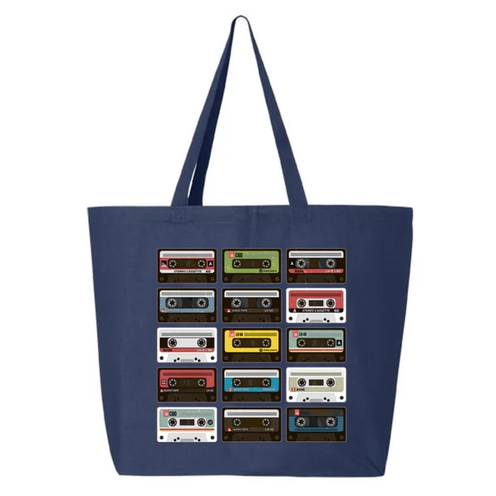 Vintage Retro 80's Cassette Tapes 25L Jumbo Tote