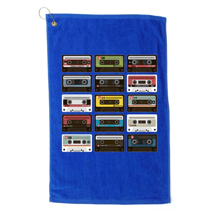 Vintage Retro 80's Cassette Tapes Platinum Collection Golf Towel