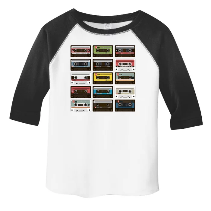 Vintage Retro 80's Cassette Tapes Toddler Fine Jersey T-Shirt