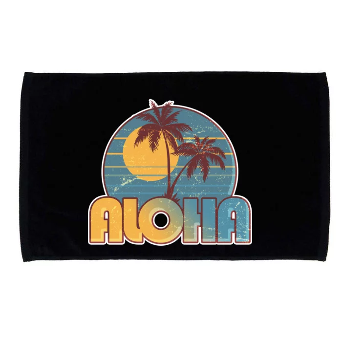 Vintage Retro Aloha Microfiber Hand Towel