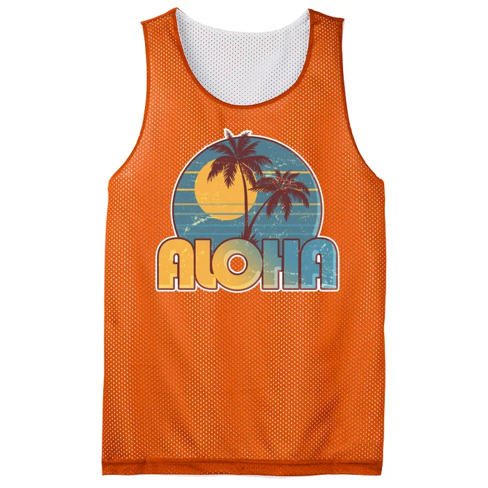 Vintage Retro Aloha Mesh Reversible Basketball Jersey Tank