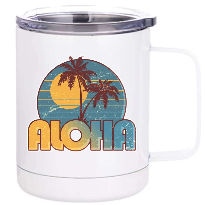 Vintage Retro Aloha Front & Back 12oz Stainless Steel Tumbler Cup