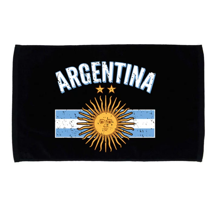 Vintage Retro Argentina Country Flag Microfiber Hand Towel