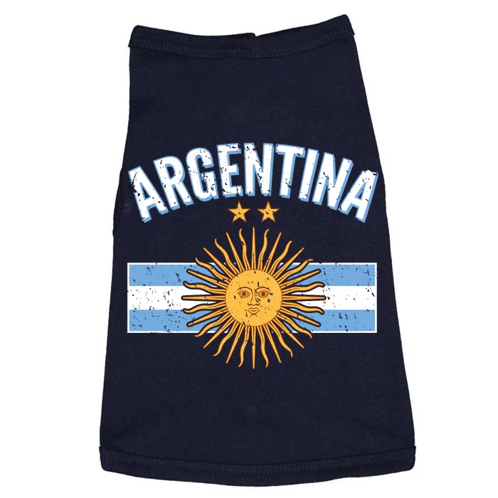 Vintage Retro Argentina Country Flag Doggie Tank