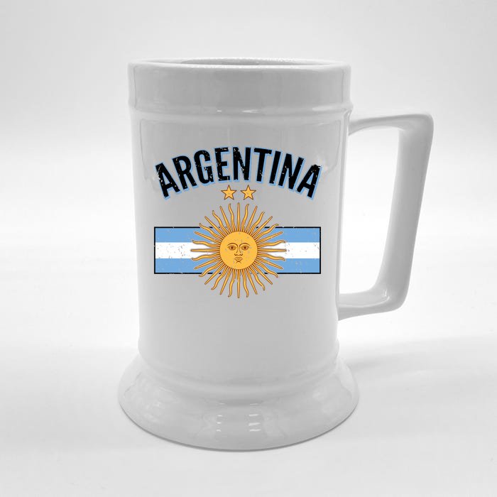 Vintage Retro Argentina Country Flag Front & Back Beer Stein